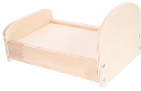 PHENOFICE Miniatur Holz Puppenbett Für Puppenhaus Realistisches Design Vielseitig Einsetzbar Als Schlafzimmerzubehör Für Kreative Spielwelten Haus Dekoration