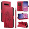 Bravoday Coque pour Samsung Galaxy S10, Housse en Cuir PU Premium Etui à Rabat Pochette de Portefeuille avec Porte Carte Étui de Protection pour Galaxy S10, Rouge