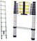 Telescopic Ladder Collapsible Step Ladder Securing Bolt 3.2m Extendable Stainless Steel Folding Extending Portable 8 Steps Extension DIY Multi Purpose