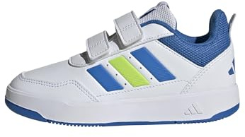 adidas Unisex Kinder Tensaur Sport 3.0 Hook and Loop Kids Shoes, FTWR White/Bright Royal/Solar Slime, 29 EU