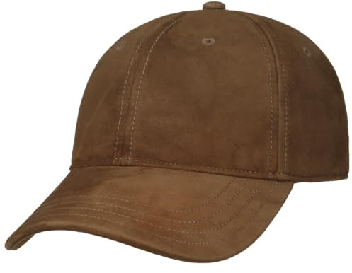 Stetson Veloursledercap Classic Curved Brim Herren Elegante Ledercap Strapback Ganzjährig braun M (56-57 cm)
