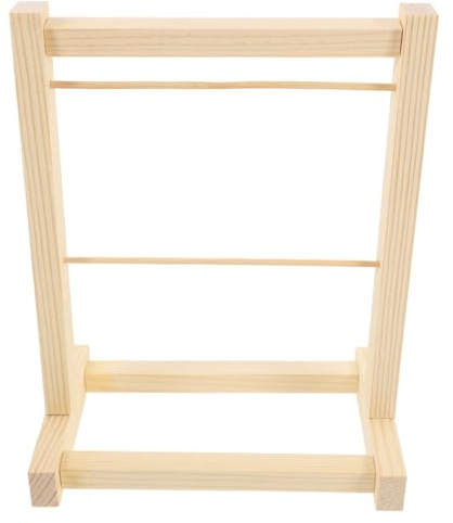 Abaodam Puppenkleiderbügel Aus Holz Miniatur-kleiderständer Für Kleine Puppenkleidung Tragbar Und Platzsparend Vielseitig Einsetzbar Für Puppenhausmöbel