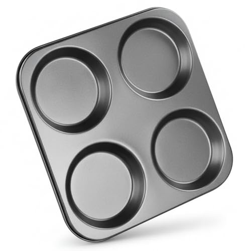 Besto Pack of 2 Yorkshire Pudding Tray (4 Cups) | Yorkshire Pudding Tins for Cup Cakes, Muffins, Pies & More | Non-Stick, Easy to Clean, BPA-Free & Oven Safe