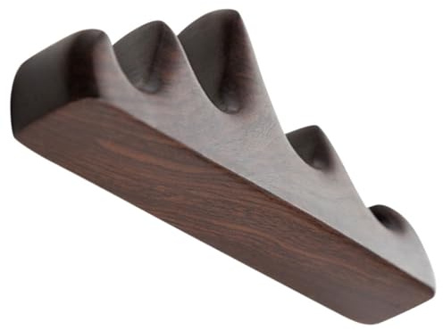 Operitacx Porte-Stylo pour Calligraphie Chinoise en Bois Foncé, Support à Pinceaux de Petite Montagne, Accessoire Bureau Traditionnel pour Écriture et Peinture, Repose-Pinceau Stable et