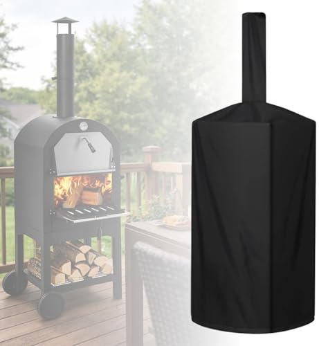 Housse de protection pour four à pizza, extérieur imperméable 600D Oxford robuste pour four à pizza au charbon de bois, four à pain, barbecue, fumoir et grill, résistant aux UV, au vent, à la