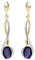 My Gold Damen Ohrringe Gold 585 Mit Saphir Hängend Ohrhänger Echtes Gelbgold Weißgold (14 Karat) Diamant Maia O-01268-G461-SAP