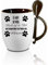 Tasse m. Löffel Es gibt so viele Hunde auf der Welt und ausgerechnet Löffeltasse, Kaffeetasse m. Motiv,Bürotasse, bedruckte Tasse mit Sprüchen oder Bildern -