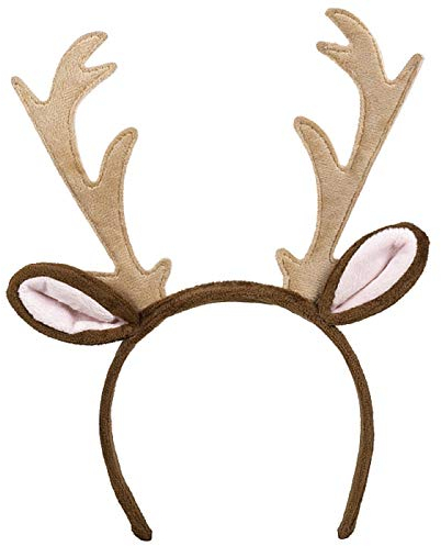 Marco Porta Klassisches Rentiergeweih Rehkitz Haarreif Tiara Elchgeweih Hirsch Geweih Weihnachtsaccessoire