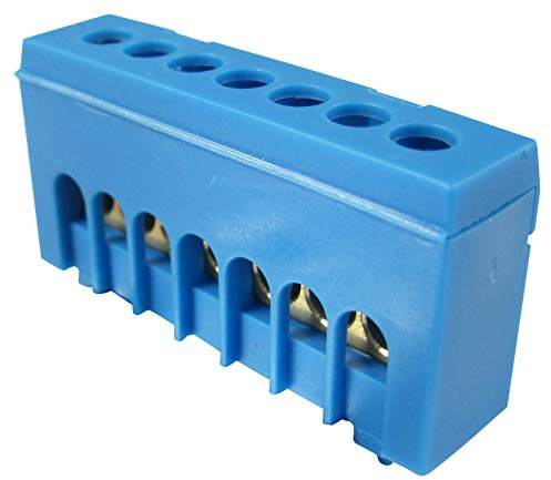N Klemmen PE Klemme für Hutschiene Sammelklemmen 7-15 polig 16mm² fingersicher (7-Polig Blau)