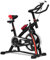 COSTWAY Indoor Fahrrad mit 10KG Schwungrad, Heimtrainer Fahrrad mit einstellbarem Widerstand/Sitz/Lenker, Getränkehalter und LCD-Anzeige, Fitnessbike bis 130KG belastbar, inkl. Wasserflasche