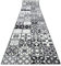 rugsx Tapis de Couloir AZULEJO Patchwork, Lisbon Tiles antidérapant, pour la Cuisine, Le Hall, Le Couloir, Solide, Moderne, Gris/Noir 67x180 cm
