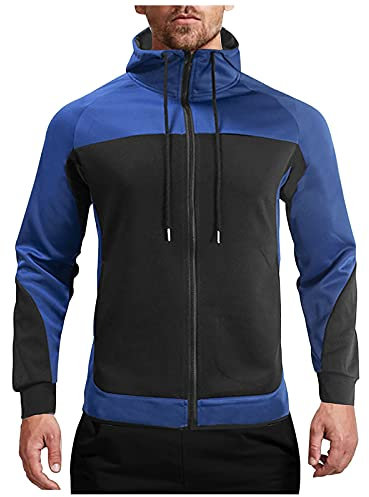 Take Idea Jogginganzug Herren Patchwork Slim Fit Zip Off Sportjacke Mit Kordelzug Stretch Material Jogginghose Atmungsaktiv Trainingsanzug Sportanzug Stretch Freizeitanzug Fitnessanzug