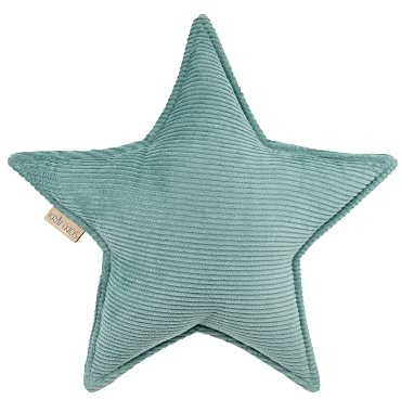 KraftKids Sternkissen Cord Breitcord Mint, 45 cm großes Kuschelkissen, Deko-Kissen für das Kinder-Zimmer