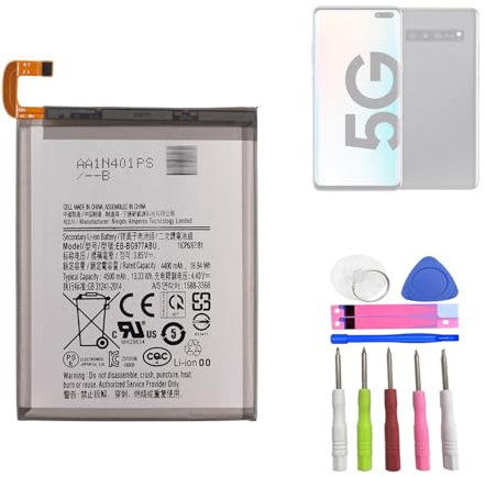 HIGHAKKU Batterie de Remplacement EB-BG977ABU Compatible avec Samsung Galaxy S10 5G G977 avec Outils
