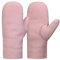 Harssidanzar Winter Fäustlinge Handschuhe,Damen Warme echte Wildleder Lammfell Shearling Fäustlinge Leder handschuhe KL026EU,Rosa, Größe M