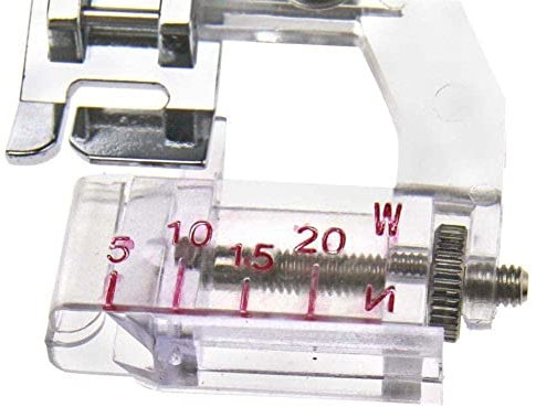 Pied de biais réglable pour machine à coudre Brother Janome