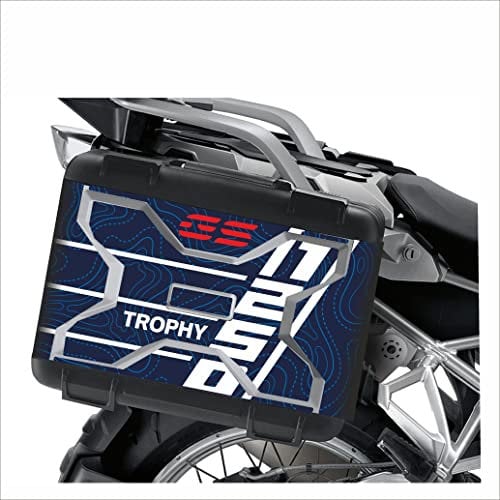 2 Protezioni Adesive Laterali Compatibile con Moto bmw per Valigie VARIO K 50 - R 1250 GS Trophy VK 12AT