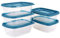 EFISH 5 STÜCKE Rechteckiger Kunststoff-Kühlbehälter Lebensmittel-Aufbewahrungsbox Container-Sets Lebensmittelbehälter 500 ml pro Box