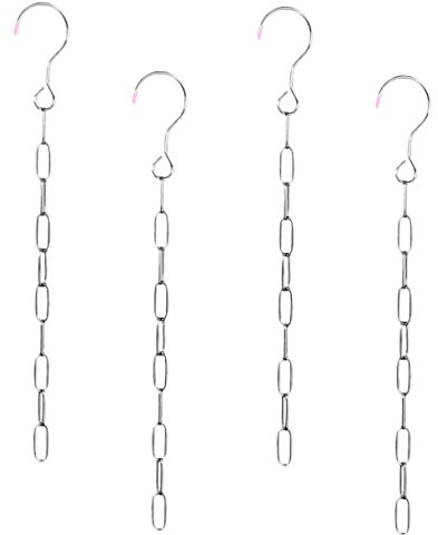 YARNOW 4stücke Edelstahl Garderoben Mit Ringen Mehrzweck Kleiderhaken Für Kleidungstrocknung Und Kleideraufbewahrung Im Schrank Platzsparend Und Langlebig