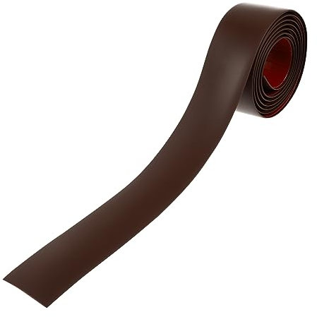 Baluue Floor Transition Strip Self Adhesive Floor Cover Strips PVC Laminate Flooring Edge Trim 2 Meters Coffee Color Suitable for Door Thresholds and Gap Seams