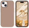 DOMAVER Silicone Coque pour iPhone 15, Marron Liquide Case Téléphone Fin iPhone 15 Antidérapante Etui Doublure en Microfibre, Housse Compatible avec iPhone 15, Brune Caramel