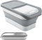 Kathson Dog Cat Food Storage 15lb Folding Bin With Lid - Airtight Container With Collapsible Bowl & Measuring Scoop for Dry Food and Cereal