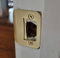 2-1/4 by 1-3/4 Door Latch Restorer Strike Plate for Doors, 2 PCS Door Lock Hardware with Foul 1 Long Screws, Satin Nickel (Antique Brass)
