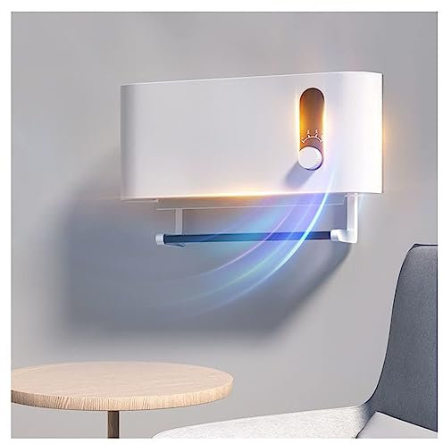 GCCSSBXF Radiateur Soufflant ÉLectrique 2000W - Chauffage Salle de Bain Mural ÉTanche IPX4, Blanc - Pratique et Fonctionnel avec Porte-Serviettes