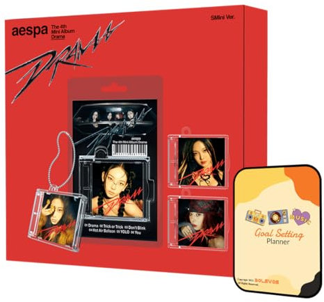 AESPA DRAMA Album [SMini Random Ver.]+Pre Order Benefits+BolsVos Exclusive K-POP Inspired Digital Merches (Goal Setting Planner, Sticker Pack)