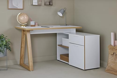 Jahnke Schreibtisch Club C 130 E KERNEICHE/Weiss