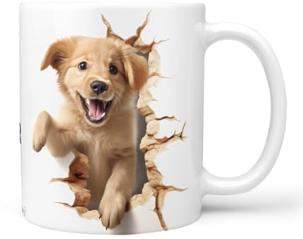 Hunde-Tasse: Golden Retriever, Liebe zum Haustier | Kaffee-Tasse | Geschenk für Hundeliebhaber Hundebesitzer | Haustierliebe | Geschenkidee | Keramik 330ml | Geschenktasse