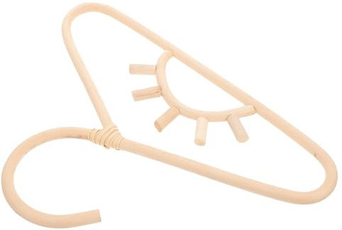 KOMBIUDA Rattan Kinderkleiderbügel Für Kleinkinder Und Langlebig Für Babyzimmer Und Kinderkleidung Natürliche Rattan- Platzsparend Und rutschfest
