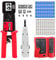 MAYLINE RJ45 Network Crimp Tool Kit Set, RJ11 Wire Data LAN Detector Stripper, Cat5 Cat6 8P 6P Cable Tester Repair Wire Stripping Cutter kit, RJ45/RJ12 Coax Plug Crimping (Red)