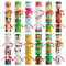D-FantiX 12 Stück Christmas Crackers No-Snap Party Tischgeschenke, mit Party Hüte Scherz kleine Geschenke für Kinder Erwachsene, niedlich Weihnachten Charakter Design