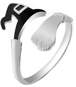 YWJewly Modeschmuck Ringe Witch Ring eine hexische Legierung Hut Ring mit einem Finger Ring Basketball Rings (AS shown-C, One Size)