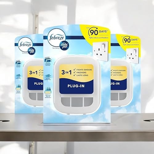 3 x Ambi Pur 3Volution Air Freshener Plug-in Diffuser DEVICE ONLY, Plug in Air Freshener, Odour Clear technology