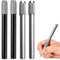 EIHI 4 Stück Stiftverlängerung, Farbe Bleistiftverlängerung, Verstellbar Aluminiumlegierung Aluminium Bleistift Extender für Schule Malatelier Schreibgerät (Silber, eisenhaltig)
