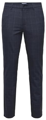 ONLY & SONS Herren Onsbrad Life Slim Check 0184 Pant Noos, Dress Blues, 28W / 34L EU