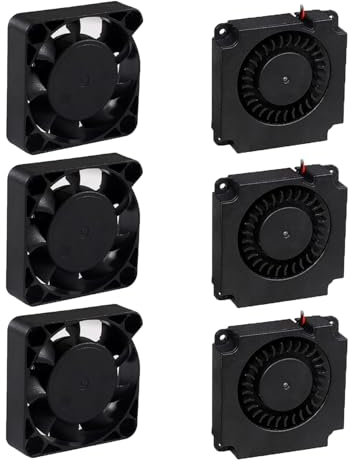 ALAMSCN 3 Stück 4010 3D Drucker Lüfter DC 24V Brushless Kühlkühler Ventilator + 3 Stück Gebläse Lüfter Kompatibel mit Ender 3/Ender 3 pro/Ender 3 V2/Ender 5 Serie, 40 x 40 x 10mm