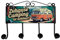 speecheese Retro Wohnwagen Kleiderhaken Leiste mit 4 Haken - Camping ist schön Perfekt für Campingfreunde - Lustiger Spruch und originelle Wandgarderobe