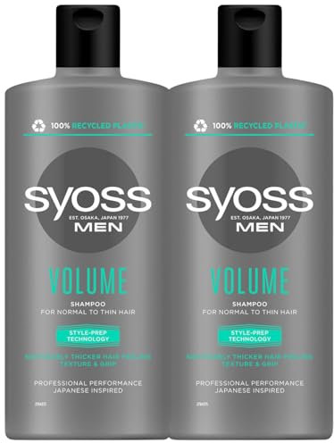 2 x Syoss Men Volume Shampoo Normales & Dünnes Haar je 440ml Haarpflege for men