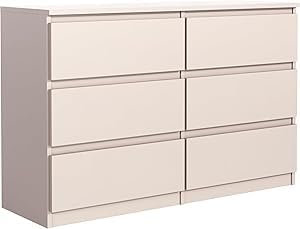 MebLocker Kommode mit Schubladen- Kaschmir 138,6 x 78,5 x 39 cm - Sideboard für Wohnzimmer Flur Schlafzimmer - Moderner Schubladenschrank - Kommodenschrank - Schlafzimmermöbel