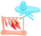 HOMSFOU Ensemble de Jouets Mini Fer à Repasser Table à Repasser et Porte-Vêtements Décoration pour Maison de Poupée Accessoires Miniatures 3 Pièces
