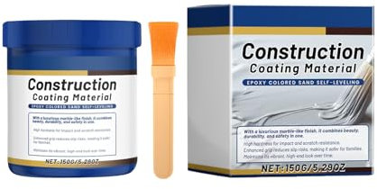 GkgWuxf Pintura Para Suelos - Pintura Para Entrada De Coche Impermeable Para Exteriores De Hormigón - Recubrimiento De Secado Rápido 170 Gramos Con Pincel Masilla Gris Para Garaje Patio Pared Baño