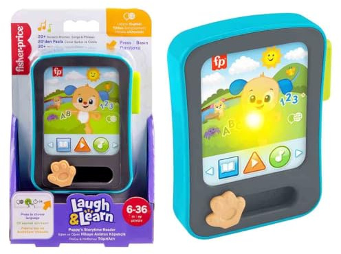 Fisher-Price Toy Tablet with Music and Light for Babies from 6 Months with Support for Multiple Languages JGX02