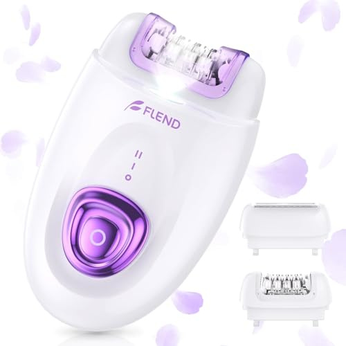 Epilierer Damen, 2 in 1 Schmerzfreie Gesichtshaarentferner mit LED-Licht, Wiederaufladbarer Haarentferner für Langanhaltende Ergebnisse, Ladyshaver & Epilierer für Gesicht, Körper, Kinn, Arme, Bikini