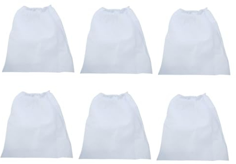 Healifty 6PCS White Nail Vacuum Cleaner Dust Collector Bags for Professional Nail Salon Dust Suction Storage Bags