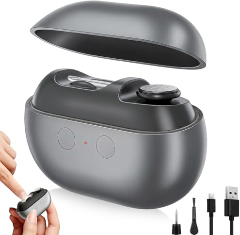 3-in-1 Electric Nail Clipper, Rechargeable Nail Trimmer with LED Light