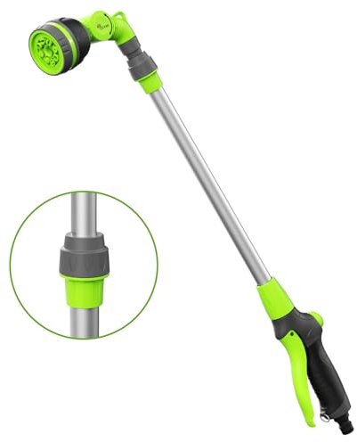 YESTAR Teleskop-Gießstab 71-95 cm, Robuste Gartenbrause,Verstellbarer Sprühstab mit 8 Modi, perfekt zum Bewässern von Sämlingsbeeten, Blumen