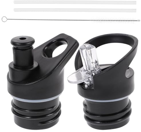 Amosfun Water Bottle Spout Lid Portable Suction Nozzle Cover Vacuum Bottle Nozzle Cover Replacement 2 pack Lid for Camping Hiking Travel and Daily Use